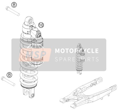 Husaberg FE 570, Australia 2010 Shock Absorber for a 2010 Husaberg FE 570, Australia