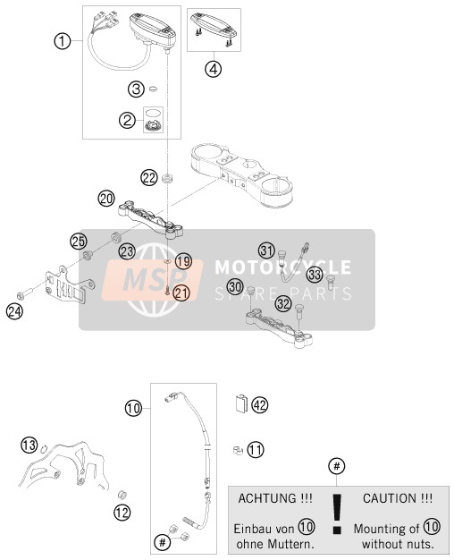 Husaberg FE 570, United States 2010 Instruments / Système de verrouillage pour un 2010 Husaberg FE 570, United States