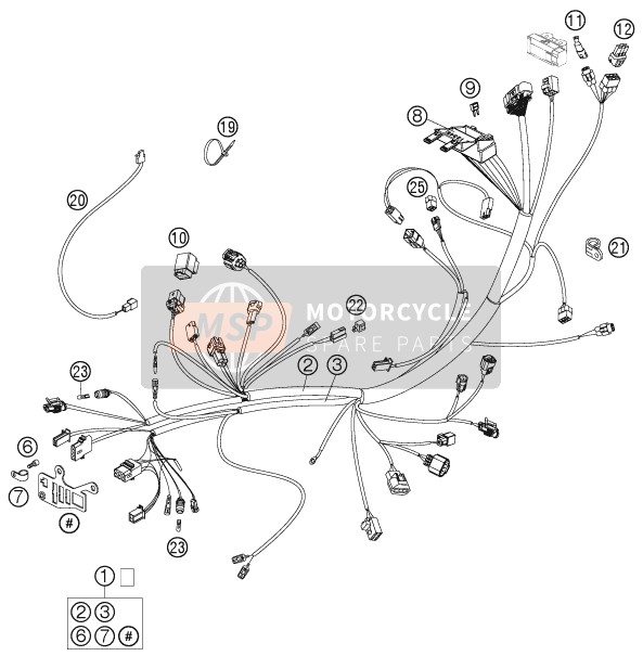 Husaberg FE 450, United States 2011 Wiring Harness for a 2011 Husaberg FE 450, United States