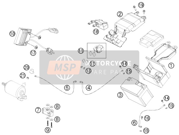 Husaberg FS 570, Europe 2011 Batteria per un 2011 Husaberg FS 570, Europe