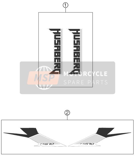 Husaberg FS 570, Europe 2011 Decal for a 2011 Husaberg FS 570, Europe