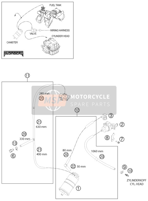 78015019000, Slang Epa D=6/10 L=2000mm, Husqvarna, 1