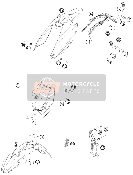 62512081000, Support Reflecteur Lat. 06, Husqvarna, 1