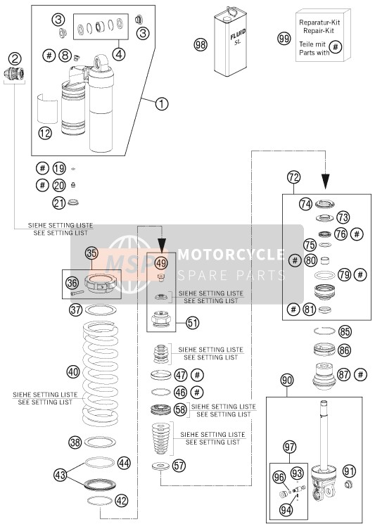 Shock Absorber Disassembled