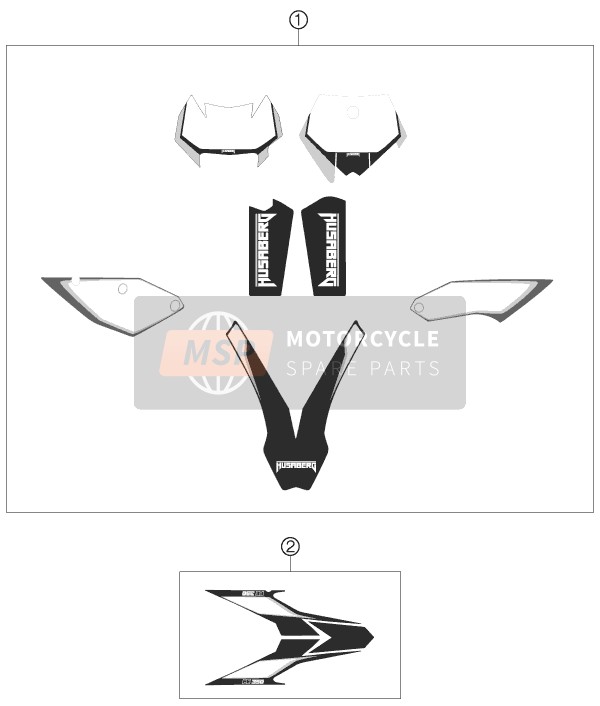 81208099500, Decal Kit Husaberg Fe     2012, Husqvarna, 0