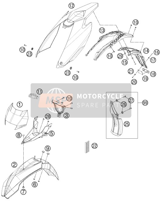 Husaberg FE 450, Australia 2012 Masque, Ailes pour un 2012 Husaberg FE 450, Australia