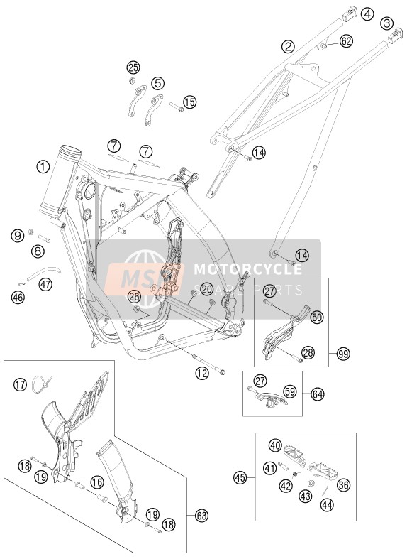 Husaberg TE 250, United States 2012 Cadre pour un 2012 Husaberg TE 250, United States