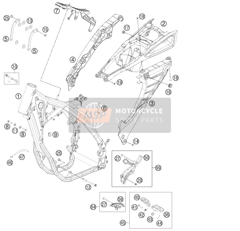 77503013000, Reinforcing 350 EXC-F 2012, Husqvarna, 0