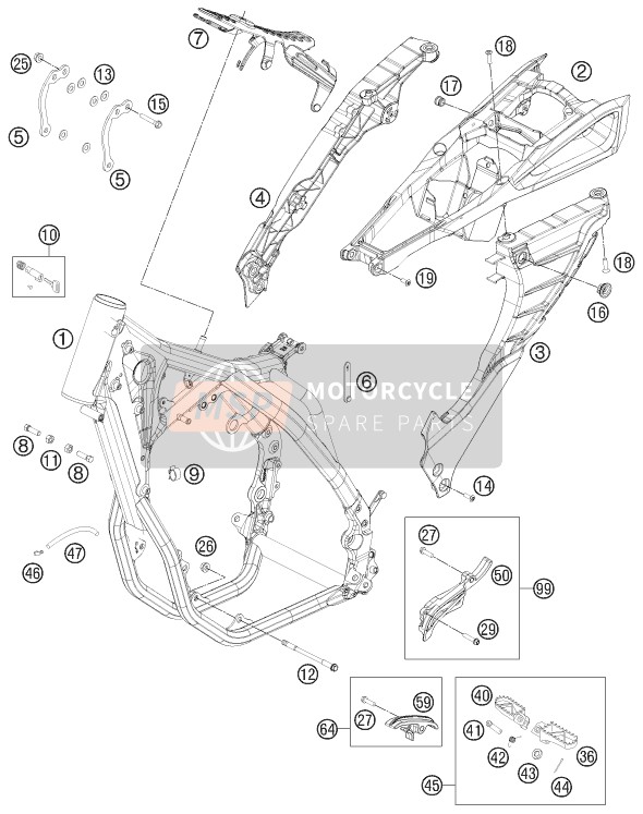 Husaberg FE 501, Australia 2013 Frame for a 2013 Husaberg FE 501, Australia