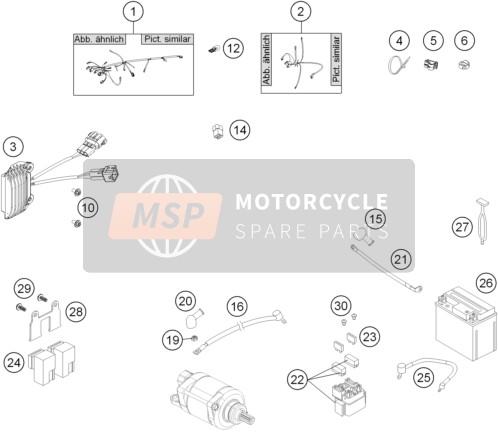 Husaberg FE 501, United States 2014 Arnés de cableado para un 2014 Husaberg FE 501, United States