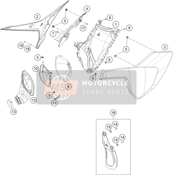 Husaberg TE 250, United States 2017 Luftfilter für ein 2017 Husaberg TE 250, United States