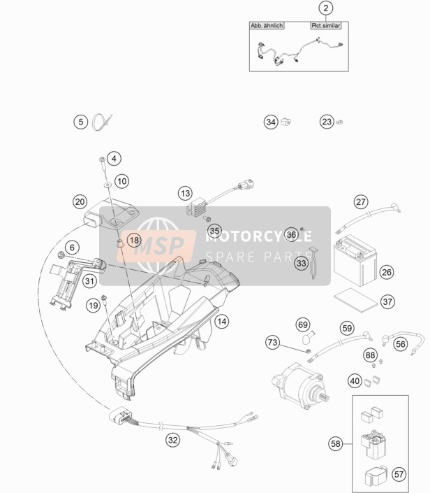 Husaberg TE 250, United States 2017 Arnés de cableado para un 2017 Husaberg TE 250, United States