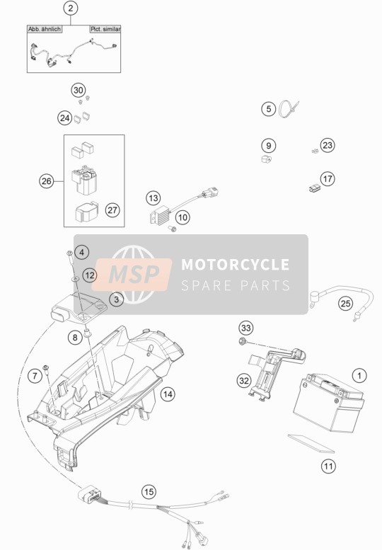 Husaberg TE 150, United States 2018 Wiring Harness for a 2018 Husaberg TE 150, United States