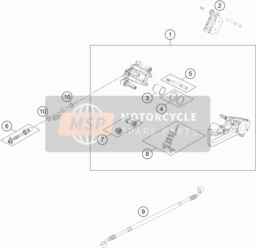 Husaberg FE 250, United States 2019 Pinza de freno trasero para un 2019 Husaberg FE 250, United States