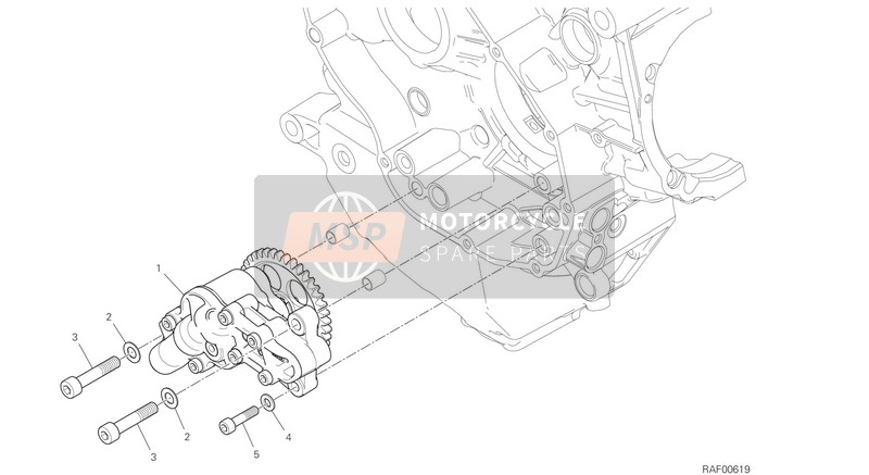 24920444A, Oil Pump Assy, Ducati, 0