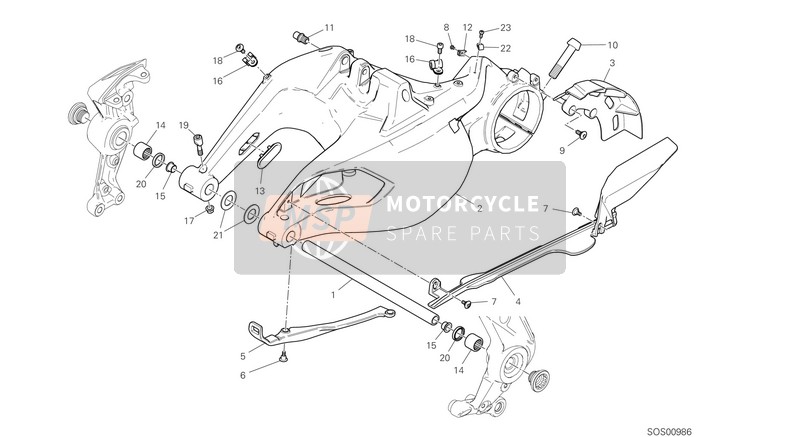 44712161A, Upper Chain Sliding Shoe, Ducati, 0