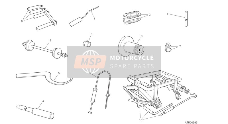 887131062, Tool Assembling Steering Tube Bearing, Ducati, 0