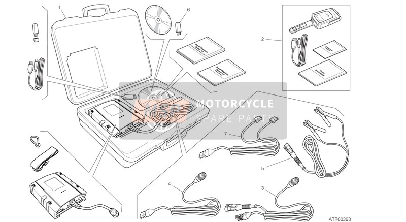 Ducati Diavel 1260 EU 2019 Controleren Instrument DDS voor een 2019 Ducati Diavel 1260 EU