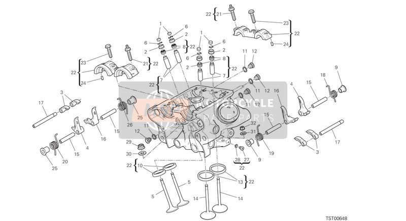 Ducati Diavel 1260 EU 2019 Vertical Head for a 2019 Ducati Diavel 1260 EU