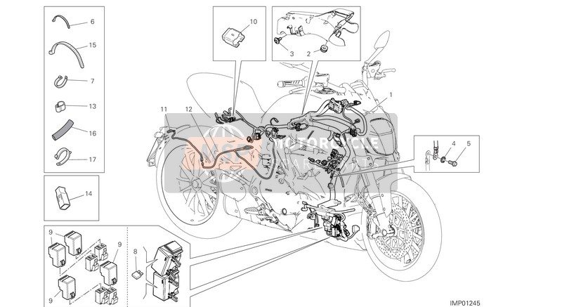 Ducati Diavel 1260 EU 2020 Vehicle Electric System for a 2020 Ducati Diavel 1260 EU