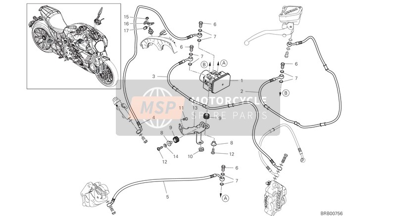61811301A, Durit Boitier - Etriers Avant, Ducati, 0