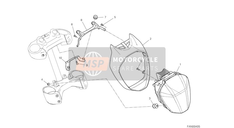 Ducati DIAVEL 1260 LAMBORGHINI 2021 Faro para un 2021 Ducati DIAVEL 1260 LAMBORGHINI