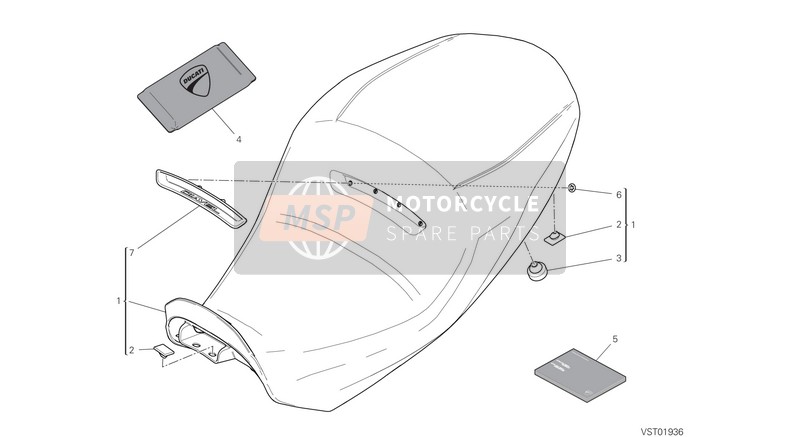 Ducati DIAVEL 1260 S 2021 Zadel voor een 2021 Ducati DIAVEL 1260 S