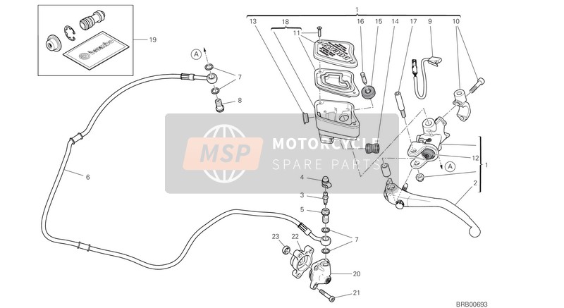 Ducati Diavel 1260 S EU 2020 Commande d'embrayage pour un 2020 Ducati Diavel 1260 S EU