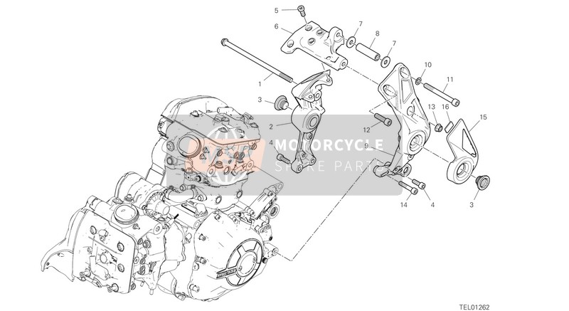 Ducati Diavel 1260 S EU 2020 Frame Bord Eenheid voor een 2020 Ducati Diavel 1260 S EU