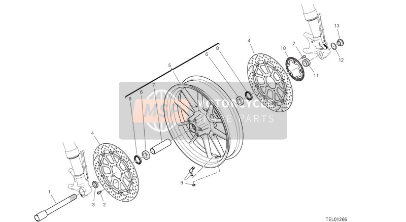 Ducati Diavel 1260 S US 2019 Roue avant pour un 2019 Ducati Diavel 1260 S US