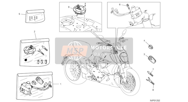 Ducati Diavel 1260 S USA 2020 Elektrische Geräte für ein 2020 Ducati Diavel 1260 S USA