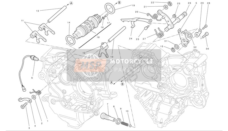 066013165, Gearchange Lever Pin, Ducati, 0