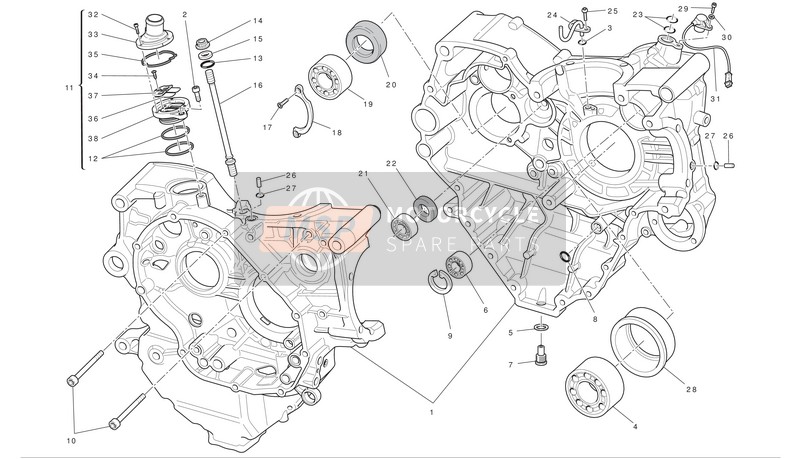 82610121A, Placa Retencion, Ducati, 1