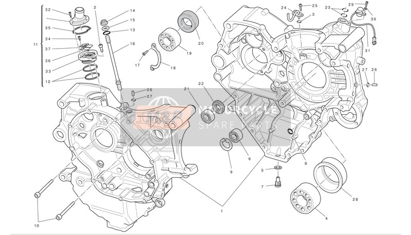 22522621D, Coppia Semicarter Completi, Ducati, 0