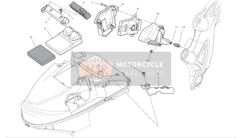 Ducati DIAVEL ABS Eu 2012 Sistema elettrico per un 2012 Ducati DIAVEL ABS Eu