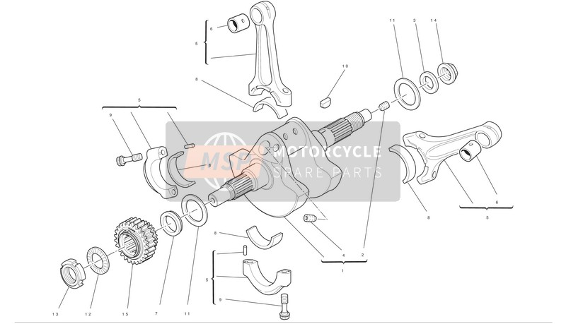 Ducati DIAVEL ABS Usa 2012 Connecting Rods for a 2012 Ducati DIAVEL ABS Usa