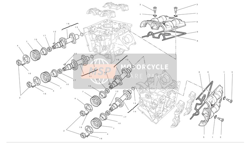 Ducati DIAVEL ABS Usa 2012 Culasse : Système de chronométrage pour un 2012 Ducati DIAVEL ABS Usa