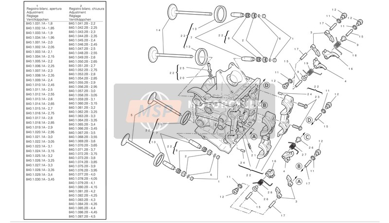 Ducati DIAVEL ABS Usa 2012 Horizontal Cylinder Head for a 2012 Ducati DIAVEL ABS Usa