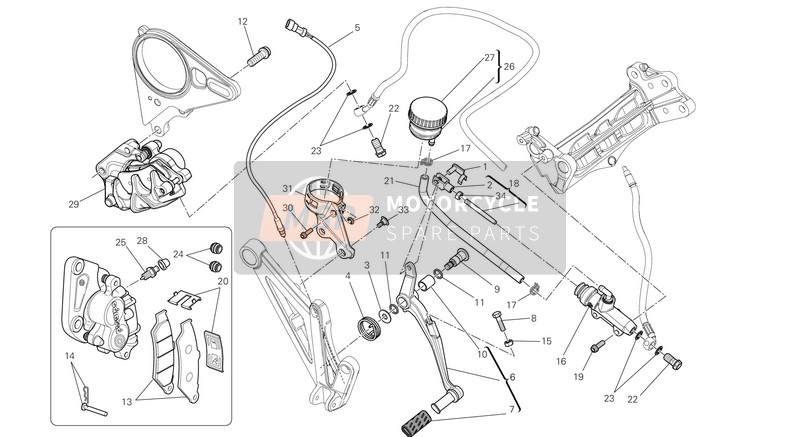 11720591A, Brake Control Rod, Ducati, 0