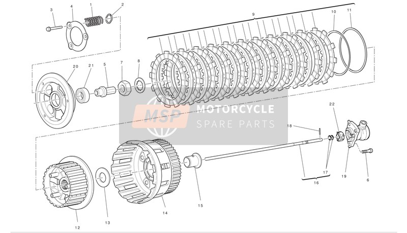 Ducati DIAVEL CARBON ABS Eu 2011 Embrayage pour un 2011 Ducati DIAVEL CARBON ABS Eu