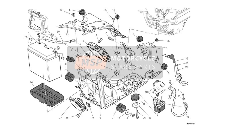 Ducati DIAVEL CARBON EU 2013 BATTERIEHALTERUNG für ein 2013 Ducati DIAVEL CARBON EU