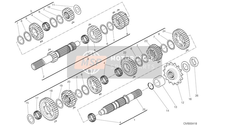 17213321A, Aangedreven Uitrusting 2E Sp., Ducati, 1