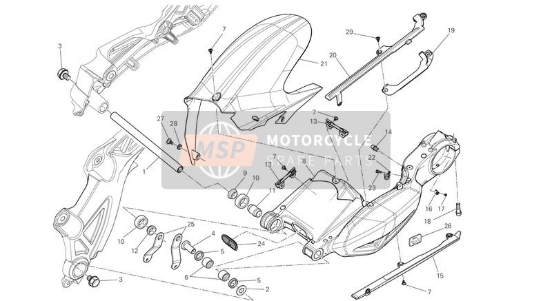 71210481A, Right Spacer, Ducati, 0