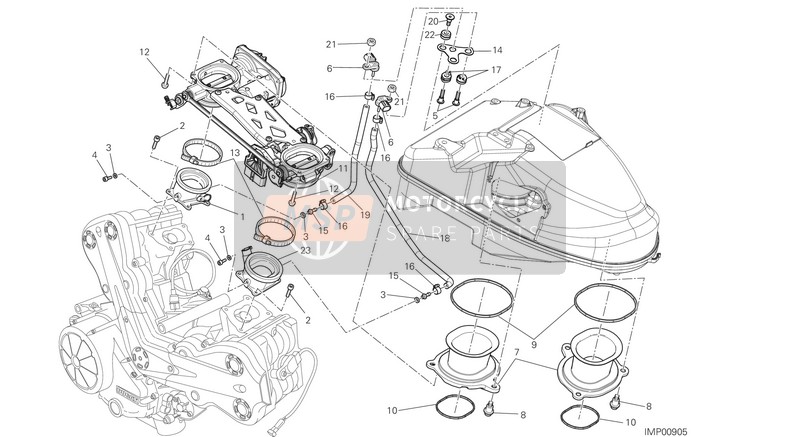 14010751A, Intake Manifold, Ducati, 2