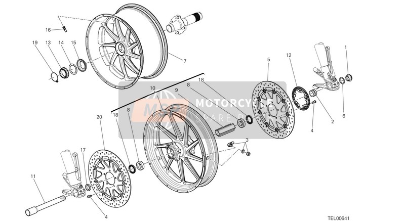 Ducati DIAVEL CARBON EU 2015 roues pour un 2015 Ducati DIAVEL CARBON EU