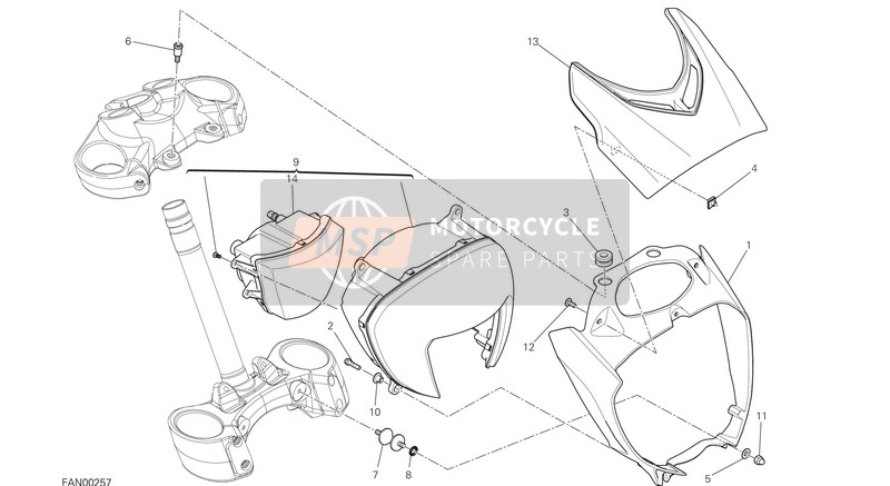 Ducati DIAVEL CARBON FL EU 2017 Scheinwerfer für ein 2017 Ducati DIAVEL CARBON FL EU