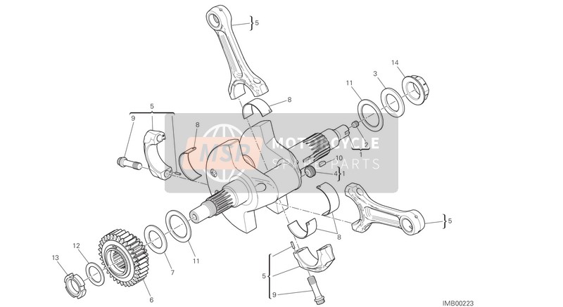 Ducati DIAVEL CARBON FL EU 2018 Connecting Rods for a 2018 Ducati DIAVEL CARBON FL EU