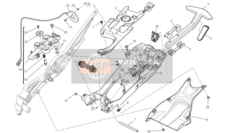 Ducati DIAVEL CARBON FL EU 2018 Rear Frame Compartment for a 2018 Ducati DIAVEL CARBON FL EU