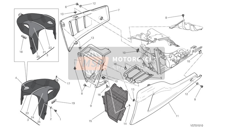 Ducati DIAVEL CARBON FL US 2017 Schlammschutz vorne für ein 2017 Ducati DIAVEL CARBON FL US