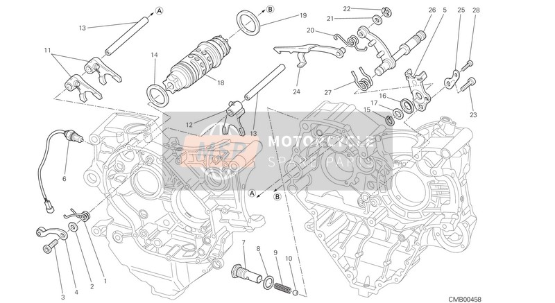 Ducati DIAVEL CARBON FL US 2017 Control de cambio de marcha para un 2017 Ducati DIAVEL CARBON FL US